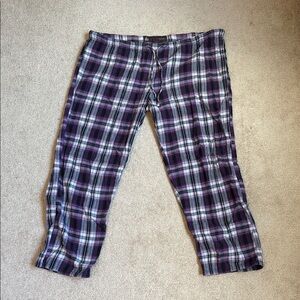 Plaid Purple and Black women's Pants